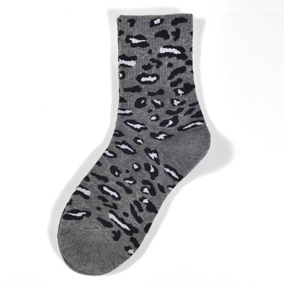 

Womens Casual Ankle High Socks Breathable Cotton Comfortable Leopard Print Long Socks