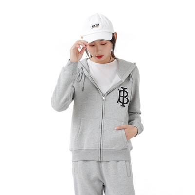 

Autumn&winter womens new loose sports casual cardigan zipper sweater coat plus velvet thick sweater womens hooded jacket