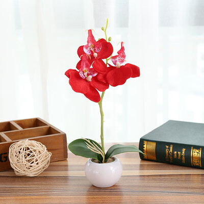

Toponeto Simulated Plant Bonsai Indoor Butterfly Orchid Bonsai Plants Elegance Tranquilit
