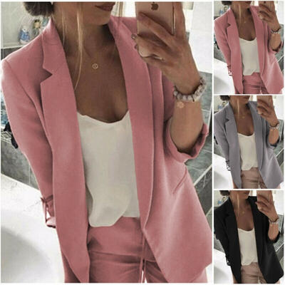 

Women Ladies Long Sleeve Slim Blazer Suit Coat Work Jacket Formal Suit Plus Size