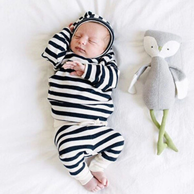 

Newborn Baby Boys Girls Toddler Hooded Tops Long Pants Leggings Outfits Clothes