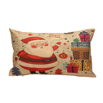 

Siaonvr Christmas Pillow Sofa Waist Throw Cushion Cover Home Decor C