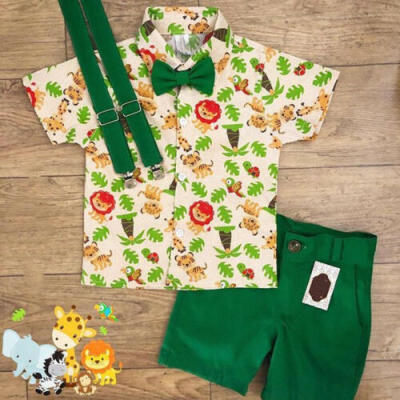 

Summer Toddler Baby Kids Boy Shirt TopsPants 2pcs Gentleman Outfits Clothes Set