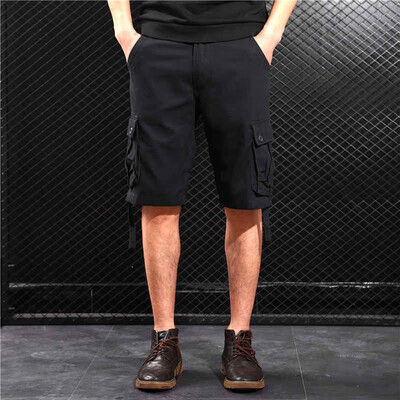 

SQSI pants mens new summer five pants mens solid color beach pants casual shorts youth breeches 4881