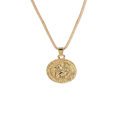 

Simple Trend Men\s Round Guardian Necklace