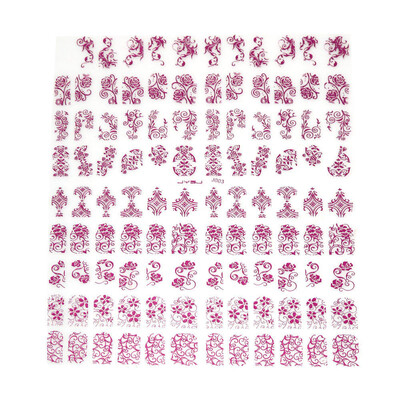 

〖Follure〗Nail Sticker Metal Retro Hollow Totem Gold Silver Nail Sticker