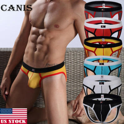 

US Sexy Mens Gay Brief Open Back Low Waist Jock Strap Underwear Panty Boxer Hot