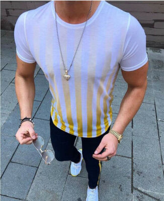 

Fashion Mens Slim Fit O Neck Short Sleeve Muscle Tee T-shirt Casual Tops Blouse