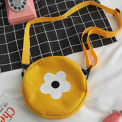 

Tailored Women Fashion Flower Canvas Solid Coin Purse Shoulder Tote Handbag Casual Bag