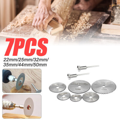 

〖Follure〗7PCS Cutting Discs Mandrel HSS Rotary Circular Saw Blades Tool Cutoff Accessory