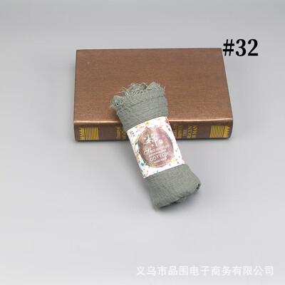

2018 new monochrome cotton&linen scarves new hairy hooded headband Yunnan literary travel shawl wholesale