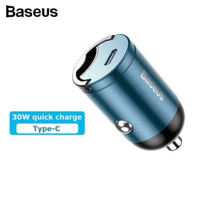 

Baseus Mini 30W Quick Charge Car Charger with USB30 or Type-C Port 12V24V PD 30 aviation alloy car charger