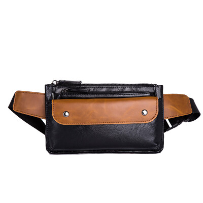 

2019 Korean version of chest bag fashion bag chest bag hit color single shoulder bag small satchel backpack trendy mens bag