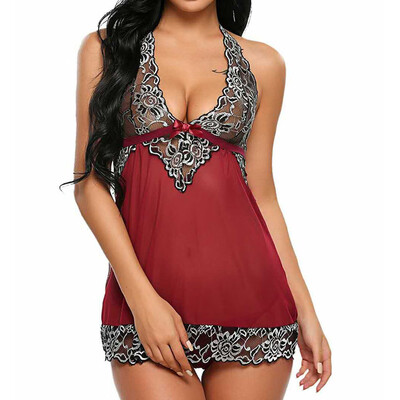 

Toponeto Women Sexy Lingerie Nightwear Underwear Sleepwear Lace BabyDoll Dress BKL
