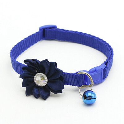 

New Fashion Adjustable Pet Bell Pendant With Flowers Pet Dog Collar Pet Decor Accessories