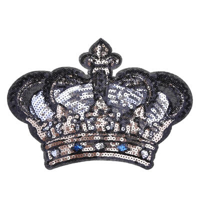 

Clothes Patch Paster Cloth Sequins Sticker Embroidery Chapter Crown Paster