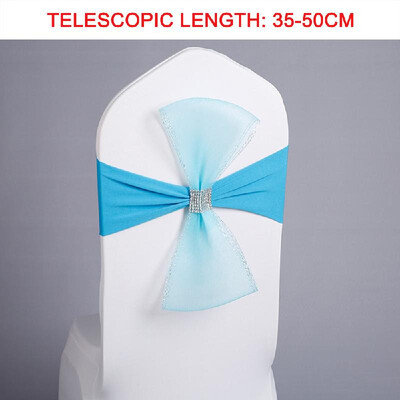 

Chair Sashes Bows Elastic Chair Ribbon Back Tie Bands for Wedding Party Ceremony Banquet