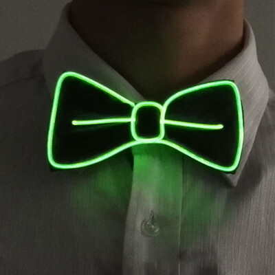

Men LED Wire Necktie Bowtie Luminous Flashing Light Up Bow Tie For Club Party Wedding Halloween