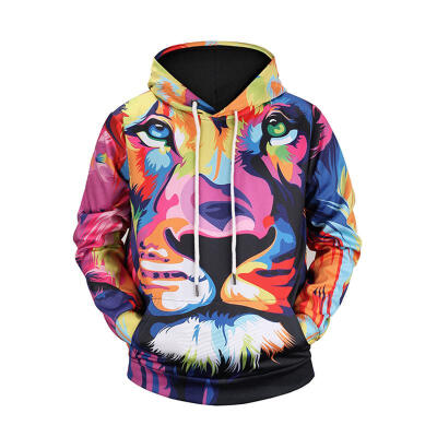 

Autumn 3D Lion King Print Hoodies For Men Colorful Hip Hop Sweatshirts Long Sleeve Sweatshirt