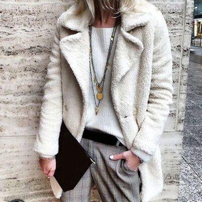 

New Fashion Women Fluffy Fur Jacket Cardigans Ladies Warm Jumper Coat Outwear