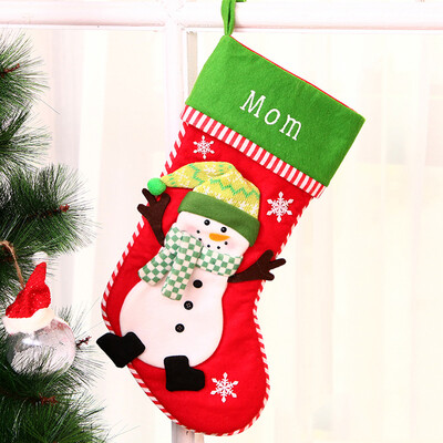 

〖Follure〗Candy Bag Christmas Gifts Tree Ornament Stocking Santa Claus Snowman Sock Decor