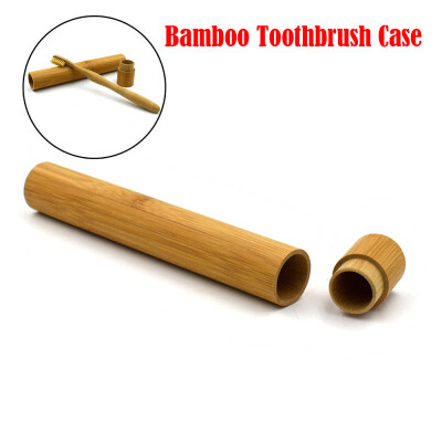 

Siaonvr Portable Natural Bamboo Toothbrush Case Tube For Travel Eco Friendly Hand Made