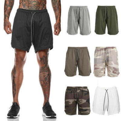 

US Mens GYM Shorts Training Running Sport Workout Casual Jogging Pants Trousers