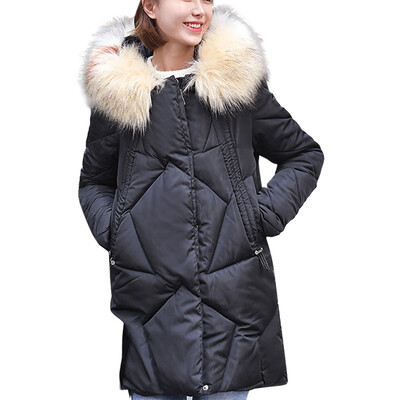 

Toponeto Women Winter Warm Coat Hooded Thick Warm Loose Jacket Long Overcoat