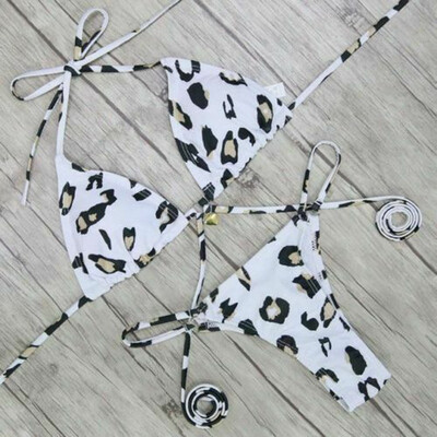 

Summer Sexy Women Bandage Thong Bikini Push-up Padded Bra Swiming Swimwear