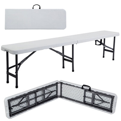 

Ktaxon 6 Folding Picnic Bench HDPE Greens Environmental Portable 4 People Seating Bench for Indoor Outdoor Picnic Party
