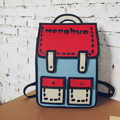 

3D stereoscopic Lin Miao same schoolbag female Korean version of high school junior high school students campus backpack teenagers