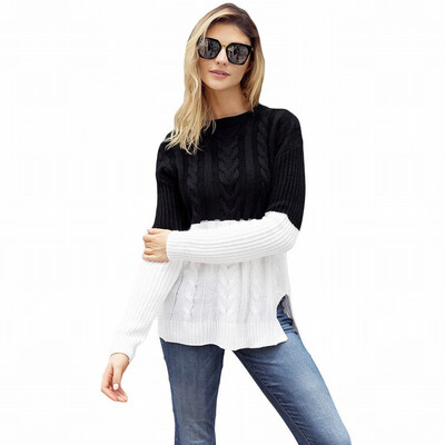 

round neck long sleeve pullover sweater knit sweater