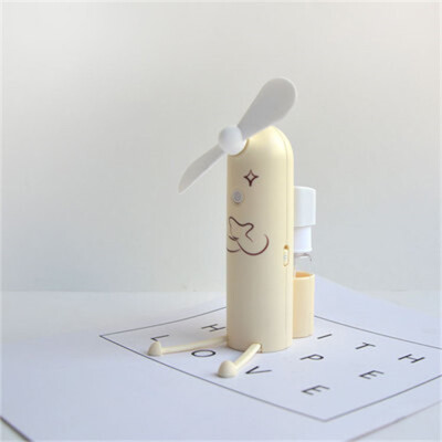 

〖Follure〗USB Mini Fan With Water Spray Bottle Cartoon Handheld Fan For Office Desktop