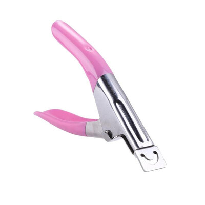 

Pink Edge Nail Art Manicure Acrylic UV Gel False Tips Clipper Cutter New
