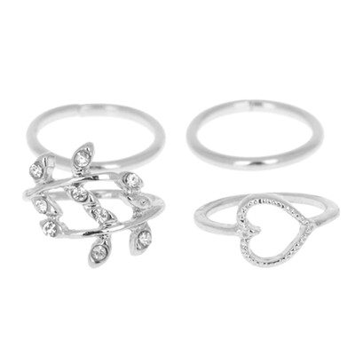 

Knuckle Jewelry Silver Leaves Ring Rings Diamond Gold Latest Gold Diamond Leaves Rings Gift Vintage Women Punk Fashion