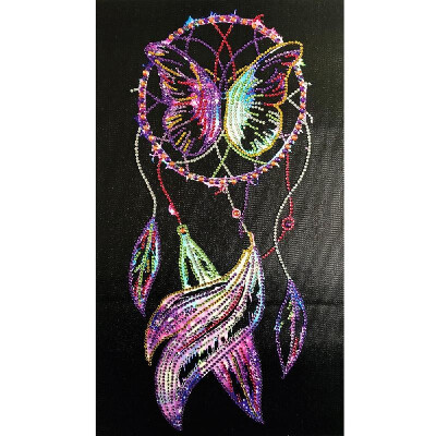 

5D DIY Diamond Embroidery Painting Colorful Dream Catcher Feather of Cross Stitch Partial Diamond Paintings Size 3048cm