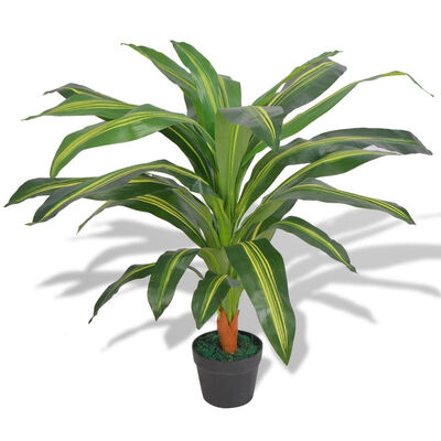 

Artificial Dracaena Plant with Pot 354" Green