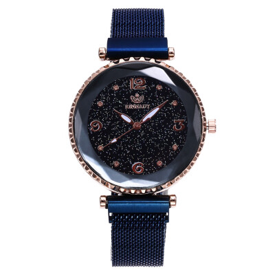 

RM Fashion Magnetic buckle Dazzling women Mesh Belt Watch ladies Quartz Analog