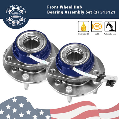 

Set of 2 Front Wheel Hub Bearing Assembly for Chevy Pontiac w ABS 513121