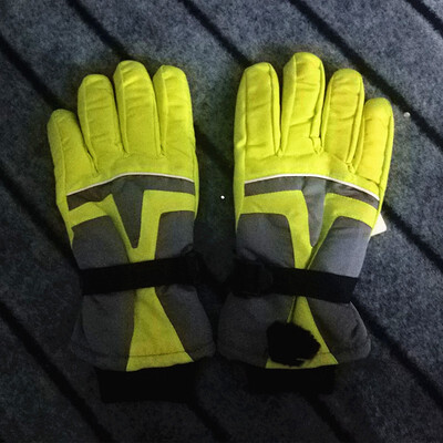 

QIUYAN Riding leather gloves winter warm plus velvet thickening cycling cold men 18462