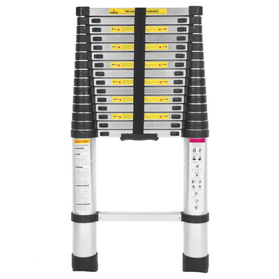 

Ktaxon 155 FT Aluminum Telescopic Extension Ladder Portable Heavy Duty Aluminum Folding Telescoping Ladder 330 Pound Capacity