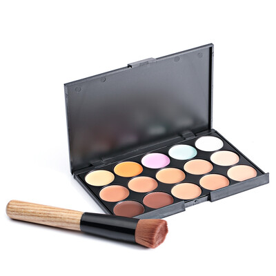 

15 Colors Matte Concealer Camouflage Makeup Palette with Brush