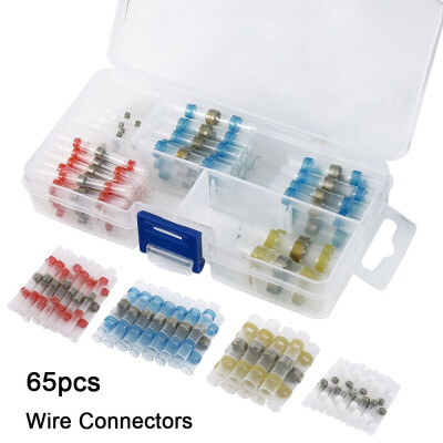 

65pcs Practical Electrical Waterproof Seal Heat Shrink Butt Terminals Solder Soldering Sleeve Wire Connectors