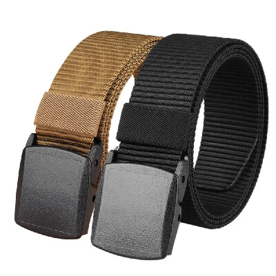 

2 Pack Men Women Belts 472 Inch Adjustable Webbing Belt With Plastic Buckle