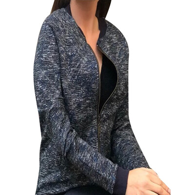 

Toponeto Womens Autumn And Winter Long Sleeve Baseball Uniform Jacket Zip shirt