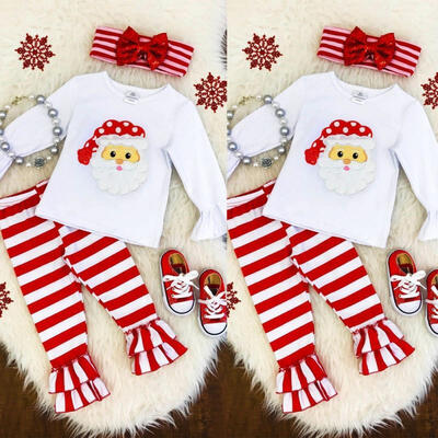 

Newborn Kids Baby Girl Tops Blouse DressPants Leggings Outfit Christmas Clothes