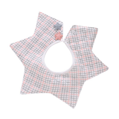 

Lovely Flower Style Baby Bibs Rotating double snap Fashion Pattern Dot Striped Star Bibs Girls Boys