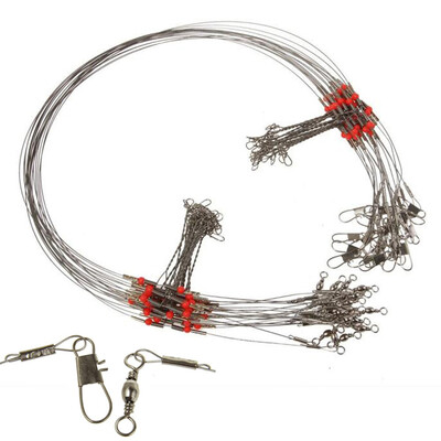 

Saidsome 20 Pcs Fishing Wire Leader Trace With Snap Baits Minnow Lures fishing bait fishing lure