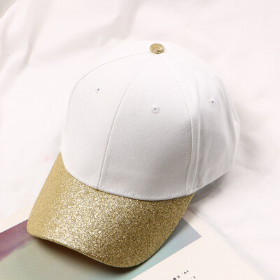 

2019 Hat SpringSummer Womens Leisure Seinted Baseball Cap Bending Eaves Pure Color Shade Hip-Hop Cap Korean Version Tide