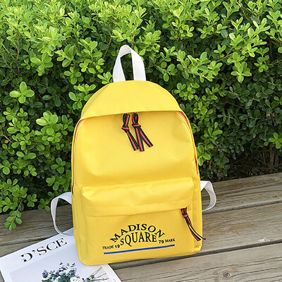 

Tailored Fashion Women Nylon Solid Color Capacity Student Backpack Travel Couple Bag